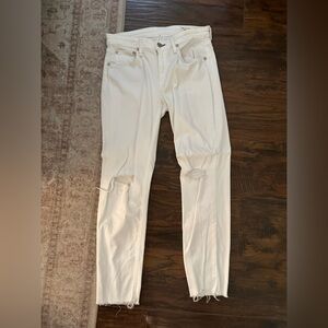 Rag & Bone White Boyfriend Jeans